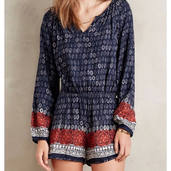 Anthropologie Lilka Nandini Printed Romper - Picture 2 of 4